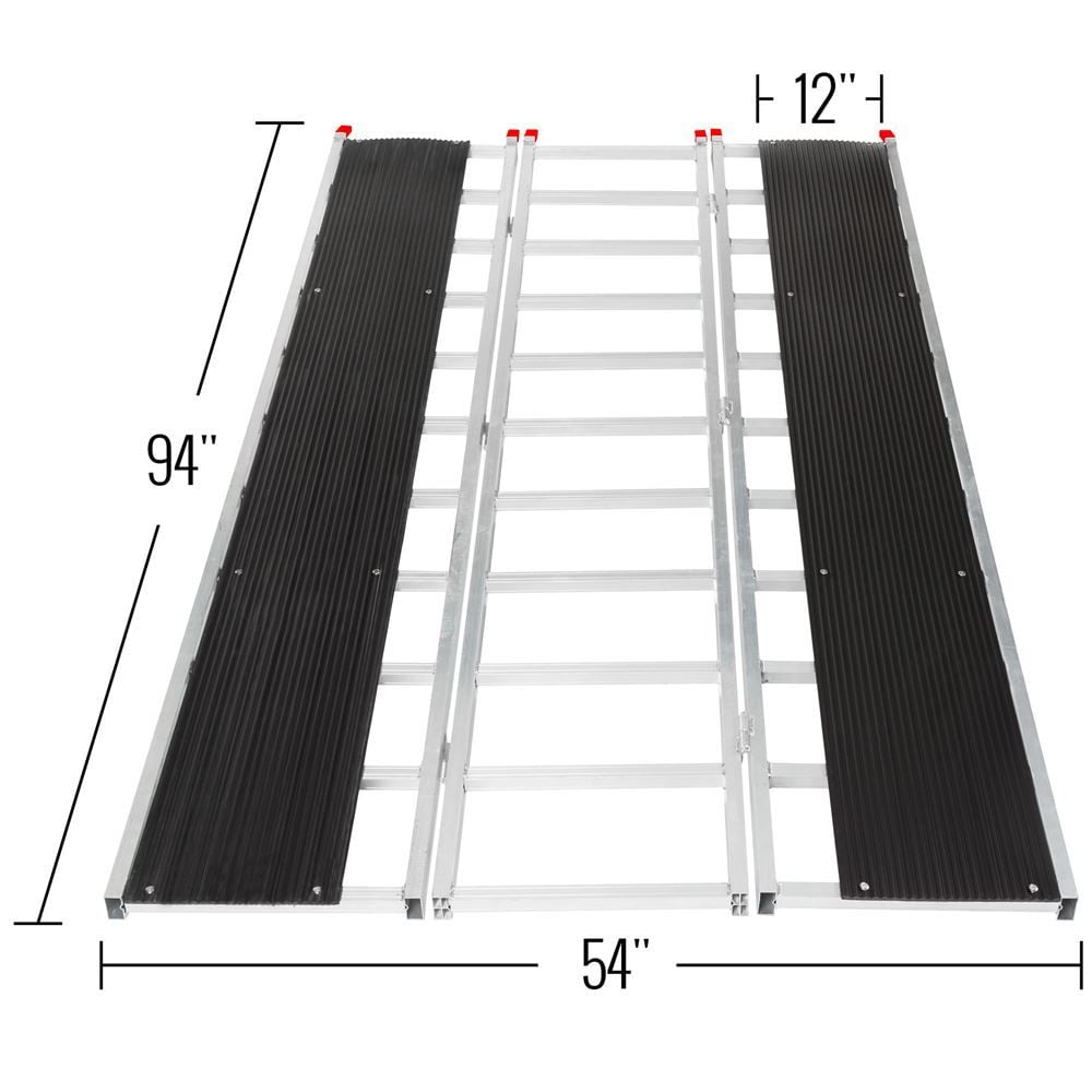 94in x 54in Snowmobile Loading Ramp with Extra Wide Glides