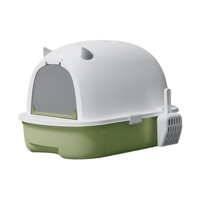 GROWTH TANK Cat Litter Box, Pet Litter Box with Lid, Pet Accessories, , Closed Litter Green