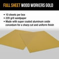 thumbnail image 4 of Dura-Gold Premium 9" x 11" Gold Sandpaper Sheets, 220 Grit (Box of 10) - Wood Furniture Woodworking, Auto Paint, Full-Size Cut to Use on 1/4, 1/3, 1/2 Sheet Finishing Sanders, Hand Sanding Block, 4 of 6