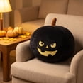 thumbnail image 7 of Black Pumpkin Shape Throw Pillow, Soft Portable Cute Face Decoration Cushion for Festive Living Room Theme Party Fall Decor, 7 of 7