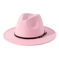 thumbnail image 2 of Lisianthus Chapeau Fedora avec Boucle pour Femmes Rose, 2 of 4