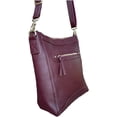 thumbnail image 6 of CCWBAGS Genuine Leather Cross Body Carry Purse, Wine, 6 of 6