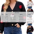 thumbnail image 3 of Enjoytime Knit Cardigan for Women Christmas Print Long Sleeve Sweater Coat Fall Winter Cozy V-Neck Button Down Outerwear, 3 of 6