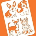 thumbnail image 4 of 1Pc Dog Pattern Painting Stencil Drawing Template on Scrapbook Fabric Tiles Floor Furniture Wood 12x8inch, 4 of 9