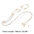 thumbnail image 3 of Unique Bargains 1 Pc Bohemian Tie Belt Retro Adjustable Waist Cord for Women Light Beige, 3 of 6
