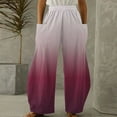 thumbnail image 2 of Dyegold Wide Leg Trouser Pants For Women Ombre Tie Dye Elastic Waist Palazzo Pants Plus Size Straight Long Pant With Pockets, 2 of 5