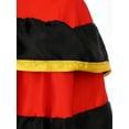 thumbnail image 5 of iiniim Full Circle Flamenco Bull Skirts Performance Costume Belly Dance Skirt Spanish Dancewear Red&Black 155-160, 5 of 7