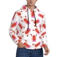 thumbnail image 2 of Pofeuu Crayfish And Hearts Print Mens Casual Hooded Collar Drawstring Hoodies Pullover Sweatshirts Casual Long Sleeve Shirts-XX-Large, 2 of 7
