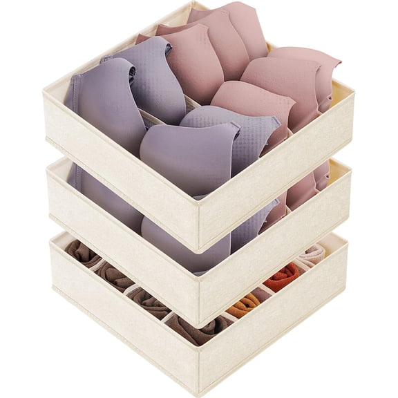 Paquete de 6 separadores organizadores de cajones para ropa de bebé, organizadores de clóset y almacenamiento para recámara, artículos esenciales para recámara, hogar, departamento (negro)