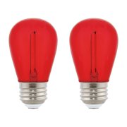 Westinghouse 2 Watt (40 Watt Equivalent) Red S14 Omni Filament LED Light Bulb Medium (E26) Base, 2-Pack
