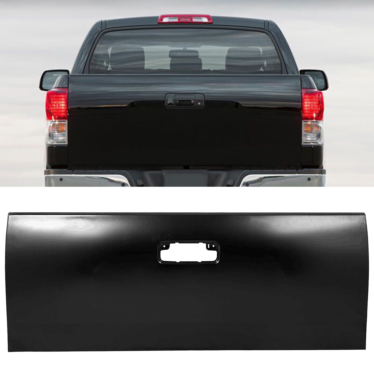 Tailgate Handle Compatible with Toyota Tundra 00-06 Smooth Black Standard/Extended Cab/Crew Pickup 