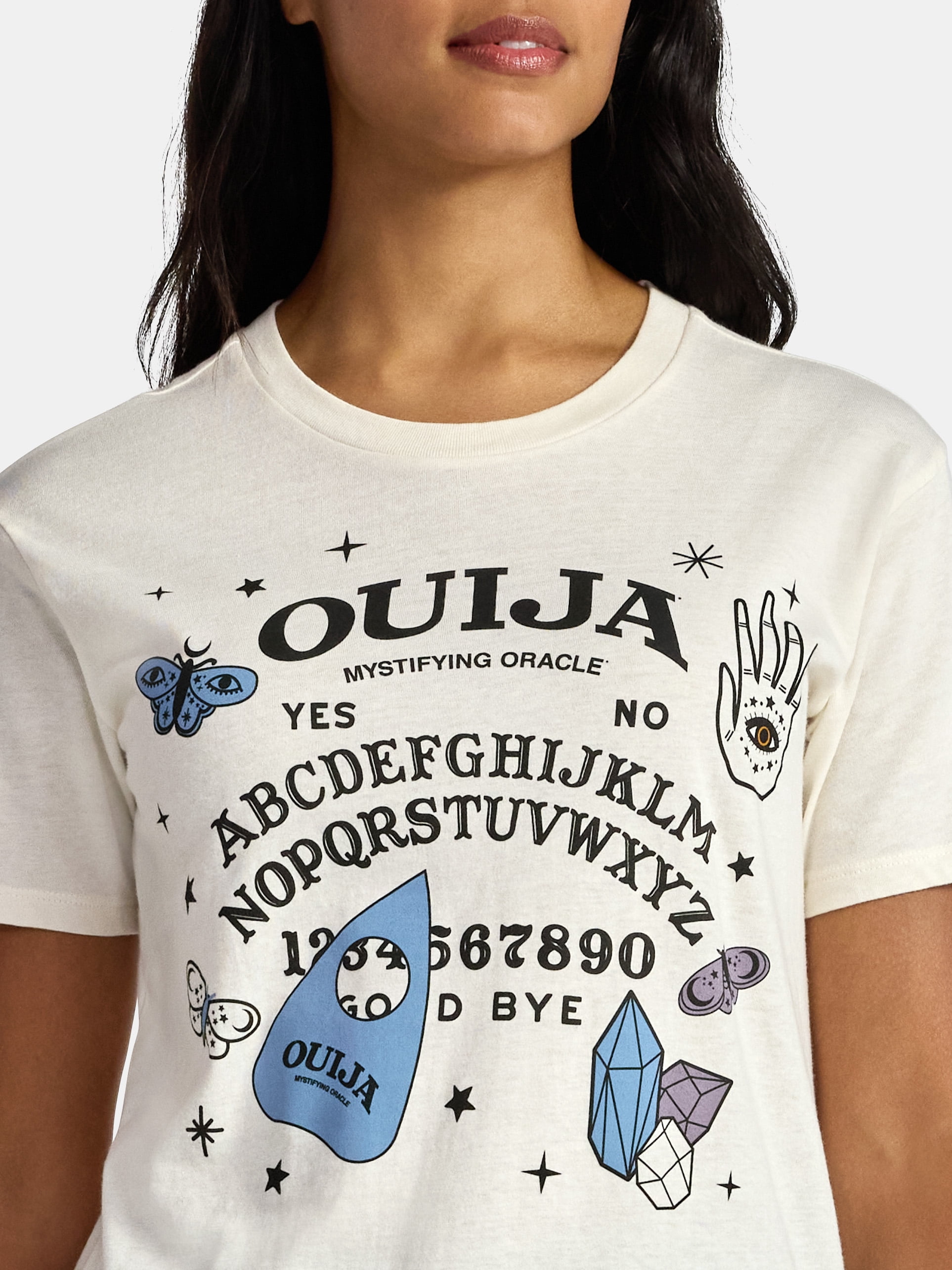 Ouija Board Women's Cotton Graphic Tee with Short Sleeves, Sizes XXS-XXL