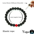 thumbnail image 6 of Blueek 2Pcs Men Women 8mm Chakra Beads Elastic Natural Stone Agate Bracelet, Matching Bracelets for Couples, 6 of 7
