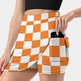 thumbnail image 2 of 2024 Checkered Orange And White Korean Fashion Skirt Summer Skirts For Women Light Proof Trouser Skirt Squares Orange White Four, 2 of 7