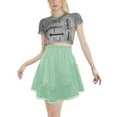 thumbnail image 4 of BdTemWBs Summer Mini Skirts for Women 2025 Casual Boho Ruffle Tiered Skorts High Waist Solid Color Flowy Short Dresses Vacation Outfits, Green, XX-Large, 4 of 7