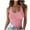 Pink, variant on Htigea Women Spaghetti Strap Scoop Neck Ribbed Tank Tops Slim Fitted Cotton Camisole Basic Sleeveless Layering Shirts Today Sales Black,L