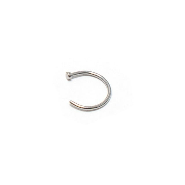 Nose Ring Piercing Surgical Steel Hoop Stud CZ Bone Screw Retainer 22G 20G 18G