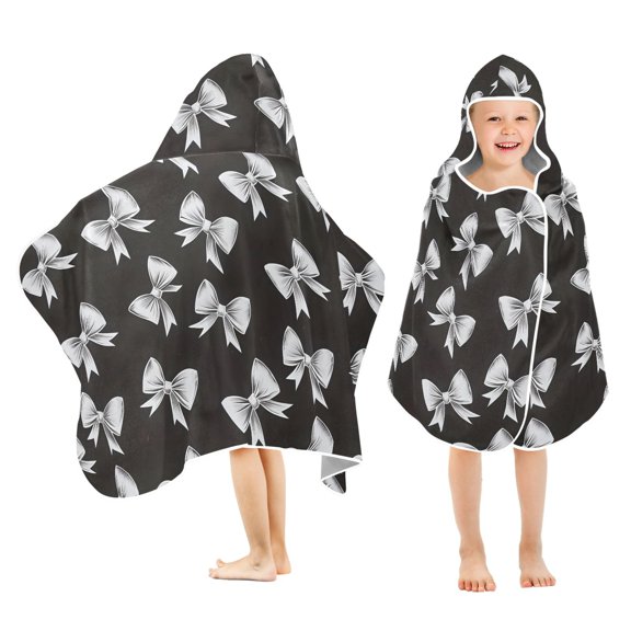 joogoo Bow Kids Hooded Beach Towel Baby Bath Towel 23.5"x50"