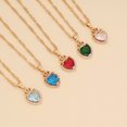 thumbnail image 4 of PVCS Ladies Fashion Multicolor Love Necklace Crystal Clavicle Chain Pendant, 4 of 5