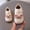 Beige, variant on Baby Knit Patchwork Booties Bow Decor Soft Sole Non Slip Princess Style Short Boots for Girls