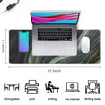 thumbnail image 5 of Black Base with Gold and White Marble LinesLine Theme&nbsp;mousepad Gamingwaterproofno Slip&nbsp;for Office Home Work GamingmousepadsRubber Base Mousepad with Stitched Edges 31.5x11.8inches, 5 of 7