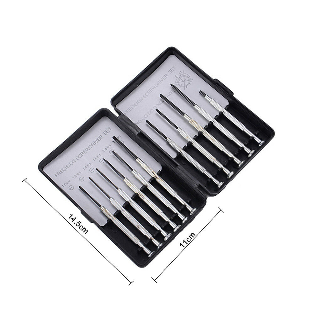 Small Screwdriver Set with 11 Different Size Flathead and Phillips Screwdrivers Watch 11PCS Mini Screwdriver Set Eyeglass Repair iPhone Toys Precision Screwdriver Set for Jewelry Computer 