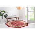 thumbnail image 2 of Unique Loom Sialk Hill Persian Floral Rug 5' x 5' Octagon Burgundy/Ivory, 2 of 2