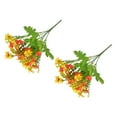 thumbnail image 2 of Kearding 2 flores artificiales hipoalergénicas para decoración del hogar y bodas, buena sensación de mano y duraderas. Flores artificiales Atardecer Rojo+Naranja, 2 of 6