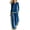 Blue, variant on Gfyviroh Women's Stylish Fall Outfit Set Color Block Button Front Pullover 2 Piece Sets Long Sleeve Tops with Pants Casual Outfits