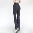 thumbnail image 4 of Leggings de cintura alta con aberturas para mujer: pantalones de yoga acampanados, diseño adelgazante que realza los glúteos, pantalones de fitness transpirables, 4 of 5