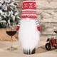 thumbnail image 3 of Yuarrent Cubierta de botella de vino de Navidad sin rostro anciano tejido manga rayas sombrero Navidad Toppers hogar comedor fiesta boda Kits de decoración para fiestas Rojo, 3 of 6