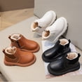 thumbnail image 5 of Otqutp Boys Girls Winter Chelsea Boots Side Zipper Warm Fleece Lined Ankle Boots Kids Non Slip Fashion Boots for Cold Weather, 5 of 8