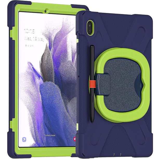 Funda protectora de color para Samsung Tab S7 Fe de 12,4 pulgadas con soporte para bolígrafo, anillo ajustable grande y protección contra golpes.