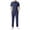 Navy, variant on SOOMLON Business Casual Outfits for Men Big and Tall Short Sleeve Collared Shirts Dressy Pants with Pockets 2 Piece Sets