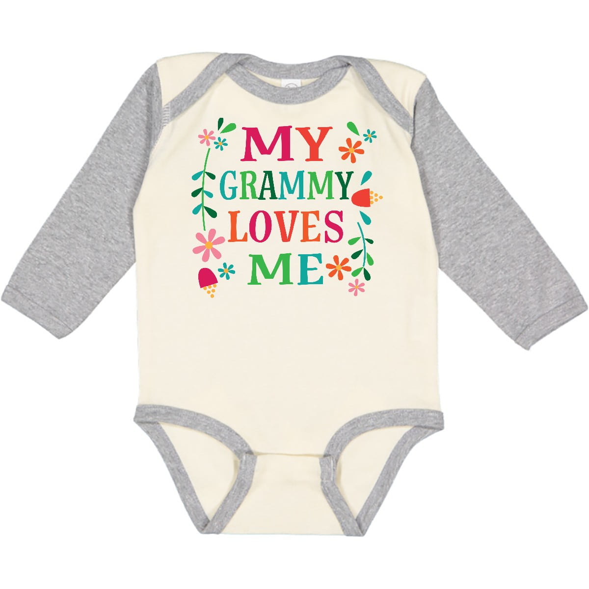 Inktastic My Grammy Loves Me Girls Apparel Girls Long Sleeve Baby Bodysuit