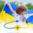 thumbnail image 2 of Dsscvnef Sunflower Peace Bracelet Ukraine Flag Design Blue Yellow Wax Thread Woven Friendship Ukrainian Unity Support, 2 of 8