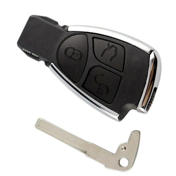 Premium 3-Button Black Key Shell for Mercedes-Benz CLS, C, E, S Series