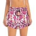 thumbnail image 4 of Lsque Cute Girl Printed Women's Running Shorts with Liner Pockets,Elastic Quick Dry Workout Athletic Gym Yoga Shorts,Womens High Waist Shorts-Large, 4 of 9