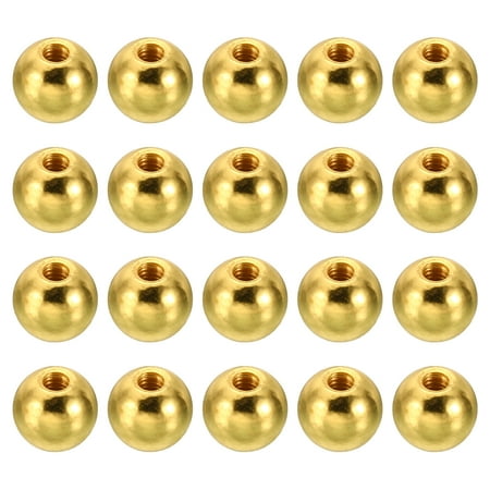 

Uxcell M3x0.5 Ball Nuts Knob 20 Pack Steel Drilling Ball Caps Blind Hole Handle Nut 9mm Electrophoresis Gold