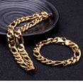 thumbnail image 2 of Fashion  Figaro 14K Yellow Gold Necklace Bracelet Sets for Women Men Punk Style Jewlery Sets Hot Sale Birthday Jewlery Gifts, 2 of 8