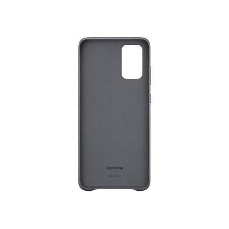 Samsung Leather Cover EF-VG985 - Back cover for cell phone - aluminum, leather - gray - for Galaxy S20+, S20+ 5G