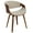 Off-White, variant on Curvo Mid-Century Modern Dining/Accent Chair in Walnut and Cream Fabric by LumiSource