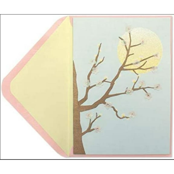 Papyrus Cherry Blossom Blank Card