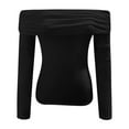 thumbnail image 4 of Women's Top Crew Neck Tops Black Long Sleeve T Shirts for Womens Basic Tops Women's Fall Tops, 4 of 4