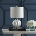 thumbnail image 3 of JONATHAN Y Pearl 17.5" Glass/Crystal LED Table Lamp, White/Chrome, JYL2076A, 3 of 8