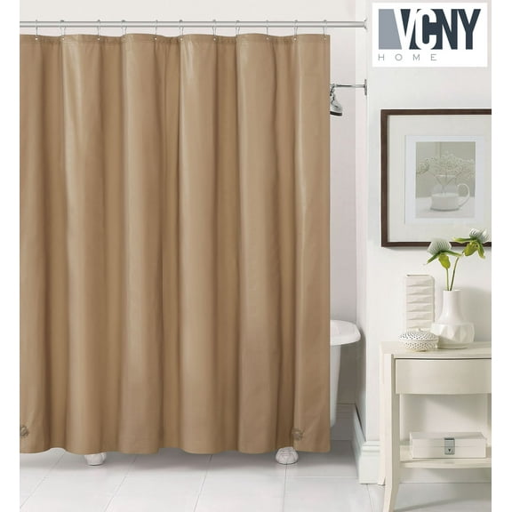 Peva Plastic Shower Curtain Liners With Magnets By Victoria Classics - Taupe