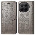 thumbnail image 1 of Funda Cartera FOXDOCK para Xiaomi 15T Pro , Flip PU con Relieve de Gatos y Perros, Tarjetero y Soporte, 1 of 6