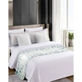 thumbnail image 4 of Xipuska Teal Green Eucalyptus Leaves Bed Runners for Cal King Size Bed, Decorative Bed Throws for Foot of Bed, Farmhouse Botanical Bed Runner Sofa Throw Bedding Scarf Protector Slipcover for Bedroom, 4 of 6