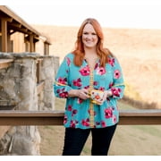The Pioneer Woman 3/4 Sleeve Blouson Top