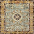 thumbnail image 1 of Ahgly Company Machine Washable Indoor Square Traditional Sienna Brown Area Rugs, 4' Square, 1 of 7